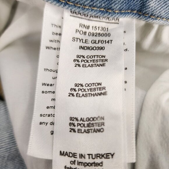 NWT Good American Flare Leg  Jeans sz 26 Light Wash Denim With Flat-Tummy Tech - Picture 13 of 14